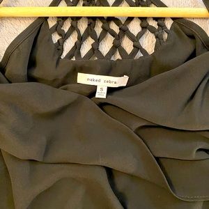 Naked Zebra Black Summer top size S